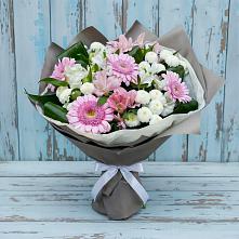 Букет цветов из:  Герберы, Альстромерии и Хризантемы в Суходоле