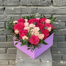 Цветочная композиция из Розы в коробке в Суходоле