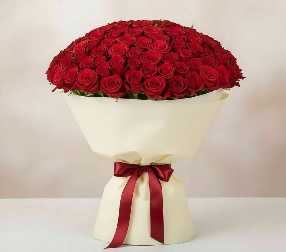 Букет 101 Красная роза Милано в Суходоле
