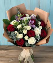 Букет цветов из:  Розы и Альстромерии в Суходоле