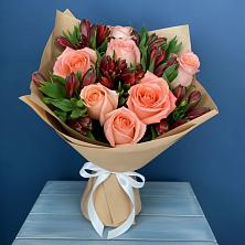 Букет цветов из:  Розы и Альстромерии в Суходоле