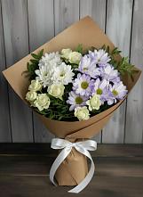 Букет цветов из:  Хризантемы и Розы в Суходоле