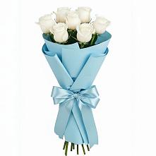 Букет 7 белых роз Проуд в Суходоле