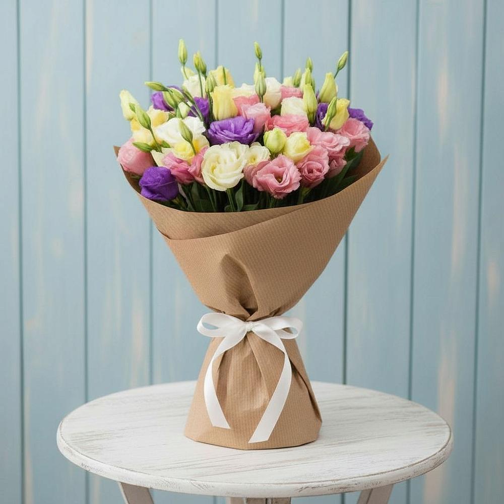 Букет цветов из: Лизиантусы в Суходоле