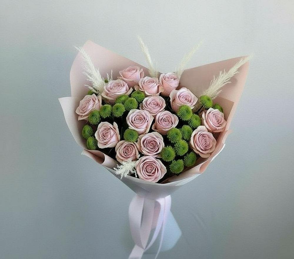 Букет цветов из: Розы и Хризантемы в Суходоле