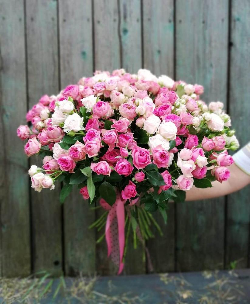 Букет Розовые кустовые розы Натали и Лав Лидия в Суходоле