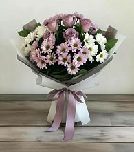 Букет цветов из:  Хризантемы и Розы в Суходоле