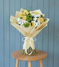 Букет цветов из:  Хризантемы и Розы в Суходоле