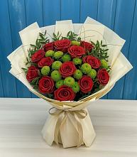 Букет цветов из:  Розы и Хризантемы в Суходоле