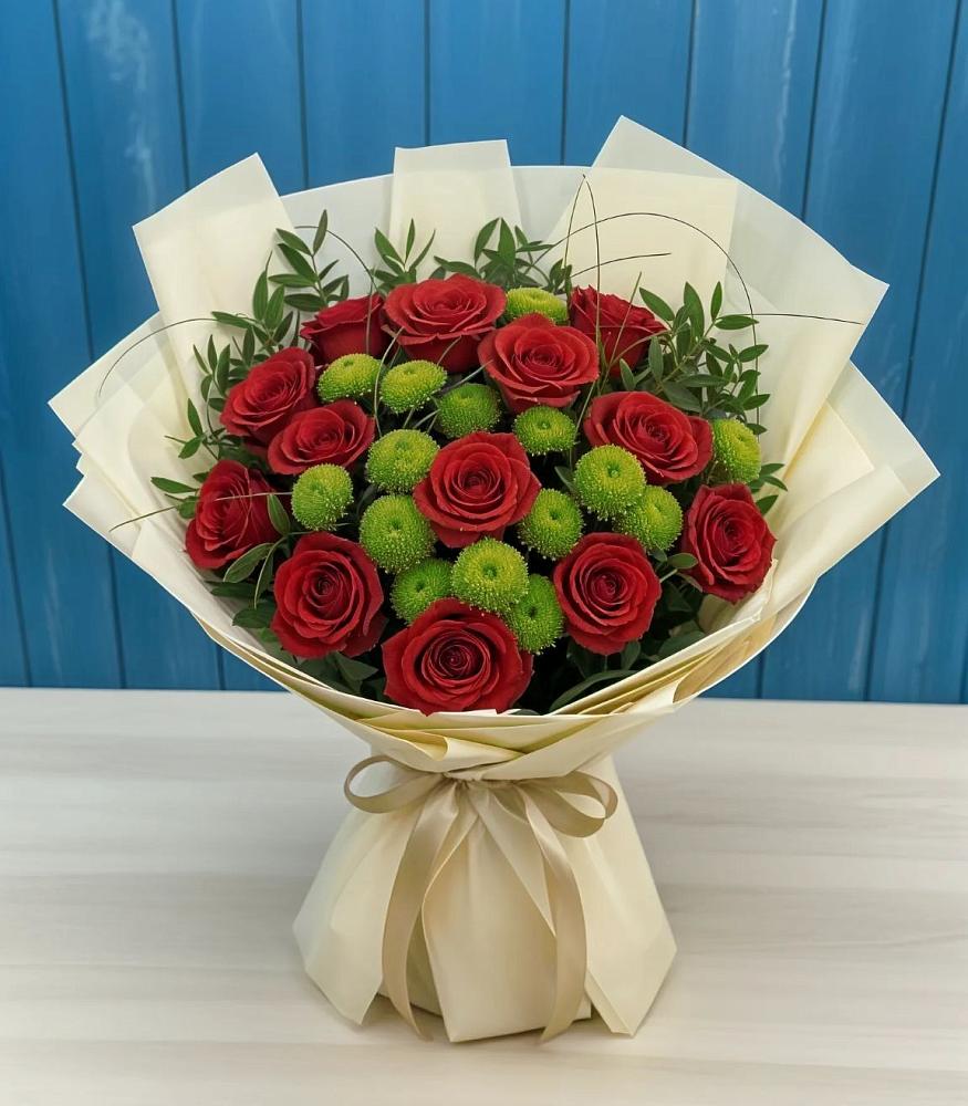 Букет цветов из: Розы и Хризантемы в Суходоле