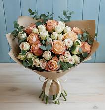 Букет цветов из:  Альстромерии и Розы в Суходоле